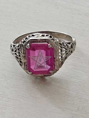 10K vintage Eastern Star Pinky Ring